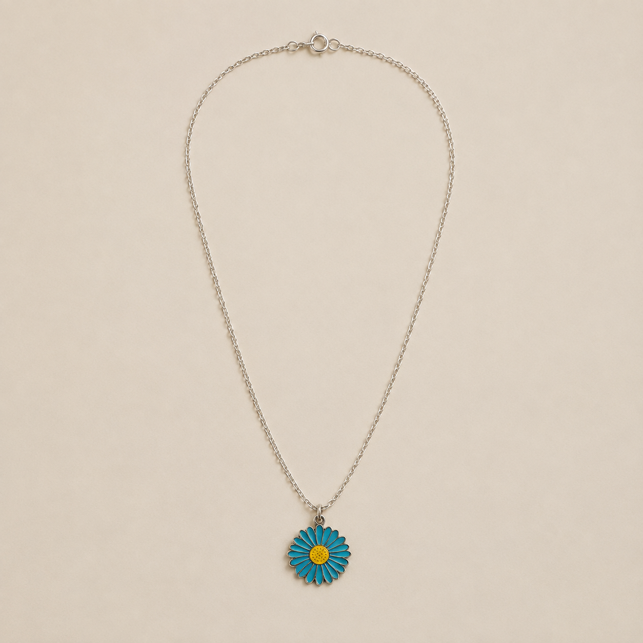 Turquoise Daisy Pendant Necklace
