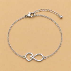 Silver Infinity Heart Bracelet