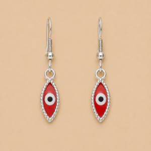 Red Eye Drop Earrings