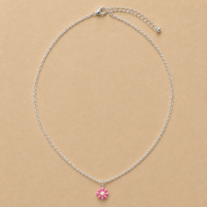 Pink Mini Daisy Pendant Necklace