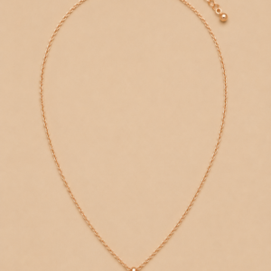 Rose-Gold-Coloured Four-Leaf Clover Pendant Necklace