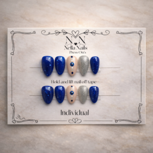 Blue Nazar Amulet press-on nails