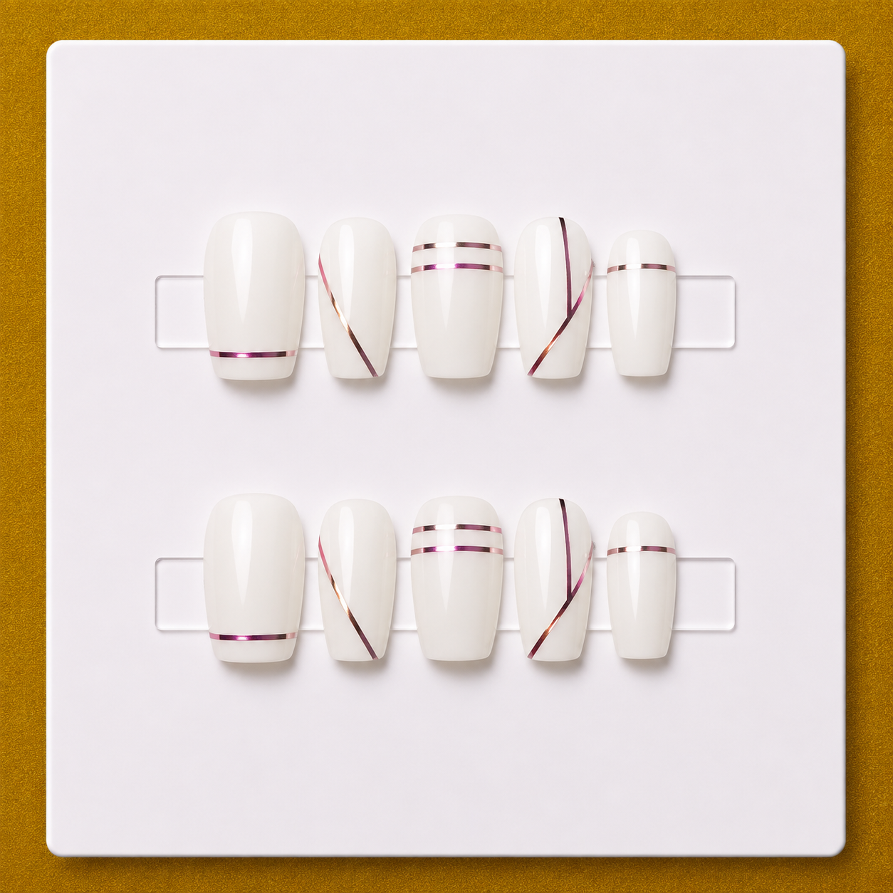 Blush Rose Elegance – Short Coffin Unique Press-On Nails