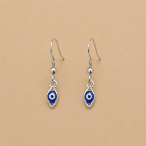 Blue Evil Eye Drop Earrings