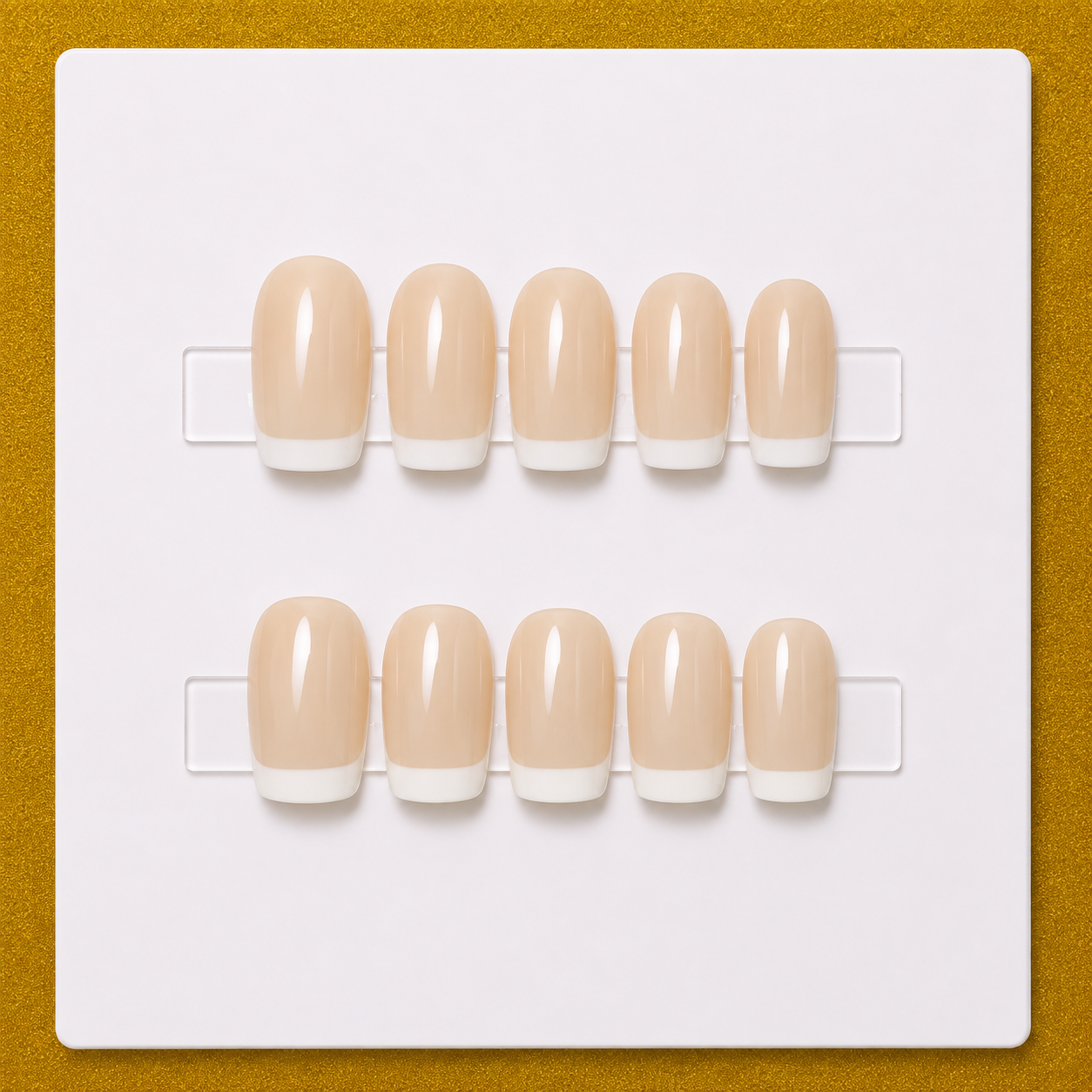 Classic White French – Short Square Signature Essentials Press-On Nails