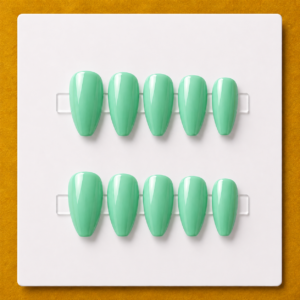 Mint Fresh – Short Round Budget Press-On Nails